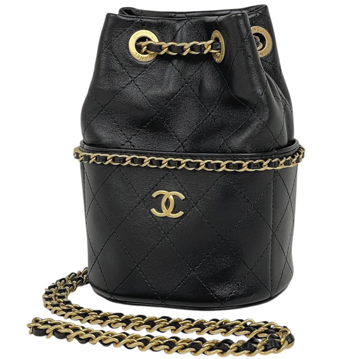 CHANEL シャネル 巾着型バッグ ショルダー ブラック 防水ー未使用ー シャネル バケツ型巾着バッグ ブラック (CHANEL/ショルダー