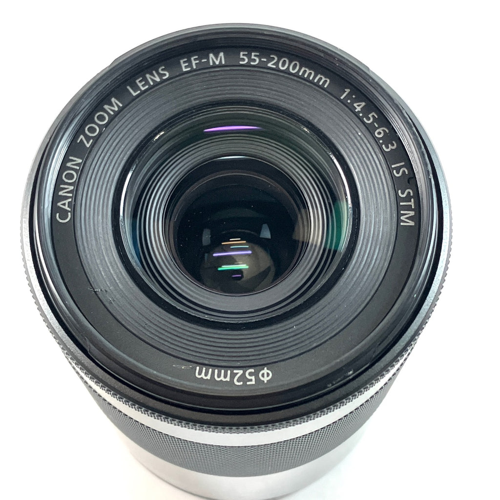 キヤノン Canon EF-M 55-200mm F4.5-6.3 IS STM ブラック 一眼カメラ用レンズ（オートフォーカス） 【中古】