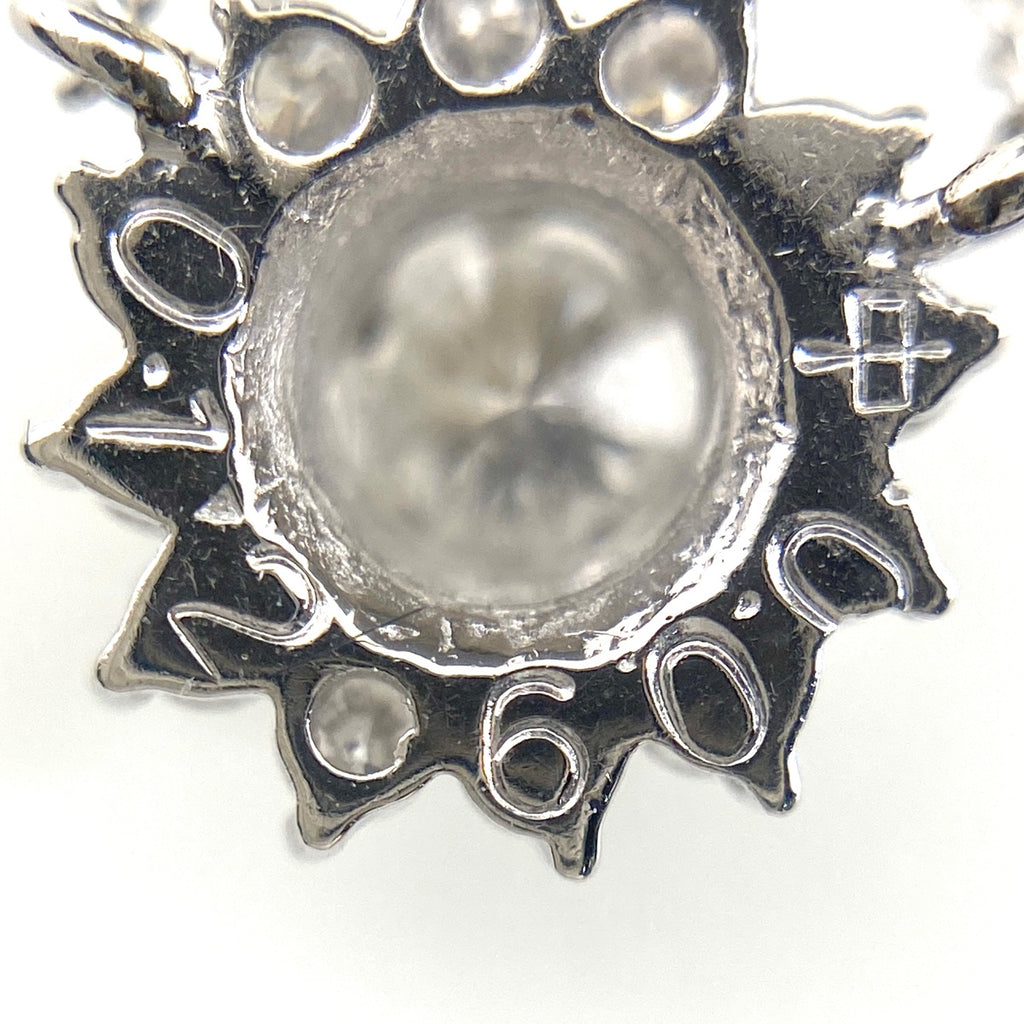 ダイヤモンド デザインネックレス プラチナ ペンダント メレダイヤ ネックレス Pt850 ダイヤモンド レディース 【中古】nbjwl
