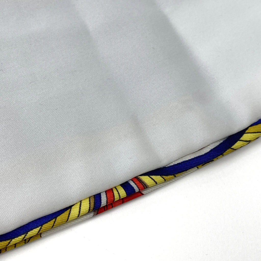 エルメス カマーバンド 蝶ネクタイ セット ボウタイ ベルト シルク ホワイト ゴールド マルチカラー メンズ 【中古】 brbag