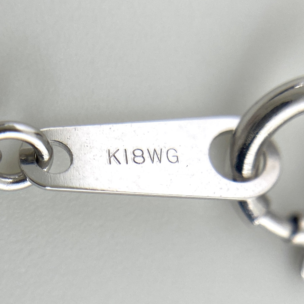 メレダイヤ デザインネックレス WG ホワイトゴールド ペンダント 蹄鉄 ネックレス K18 WG ダイヤモンド レディース 【中古】nbjwl
