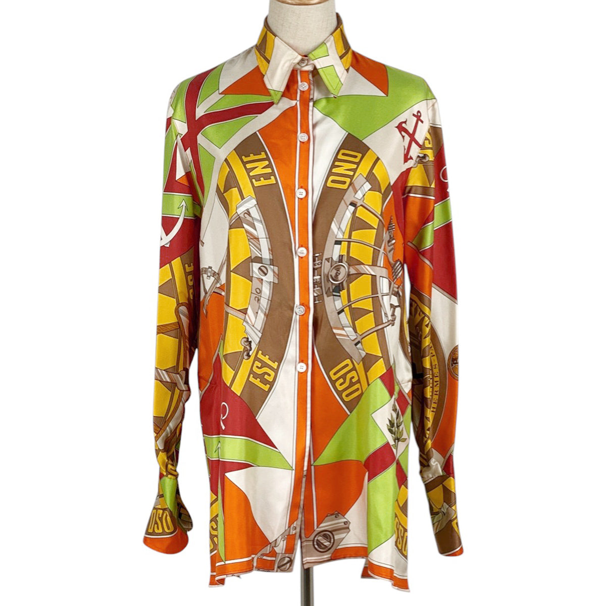 バイセル公式】エルメス シャツ 六分儀 SEXTANTS トップス 長袖