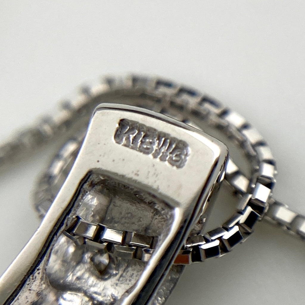 メレダイヤ デザインネックレス WG ホワイトゴールド ペンダント ネックレス K18 WG ダイヤモンド レディース 【中古】nbjwl
