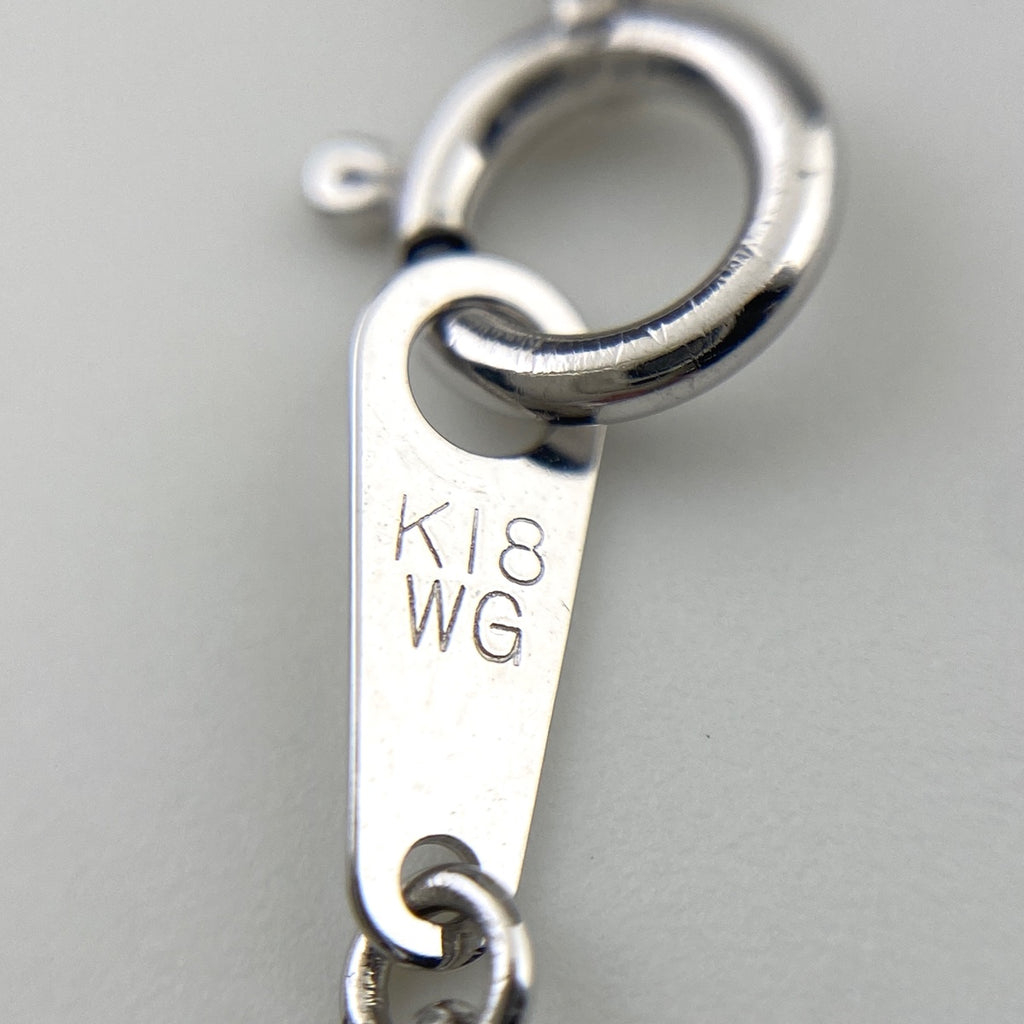 メレダイヤ デザインネックレス WG ホワイトゴールド ペンダント ネックレス K18 WG ダイヤモンド レディース 【中古】nbjwl