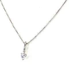 メレダイヤ デザインネックレス WG ホワイトゴールド ペンダント ネックレス K18 WG ダイヤモンド レディース 【中古】nbjwl