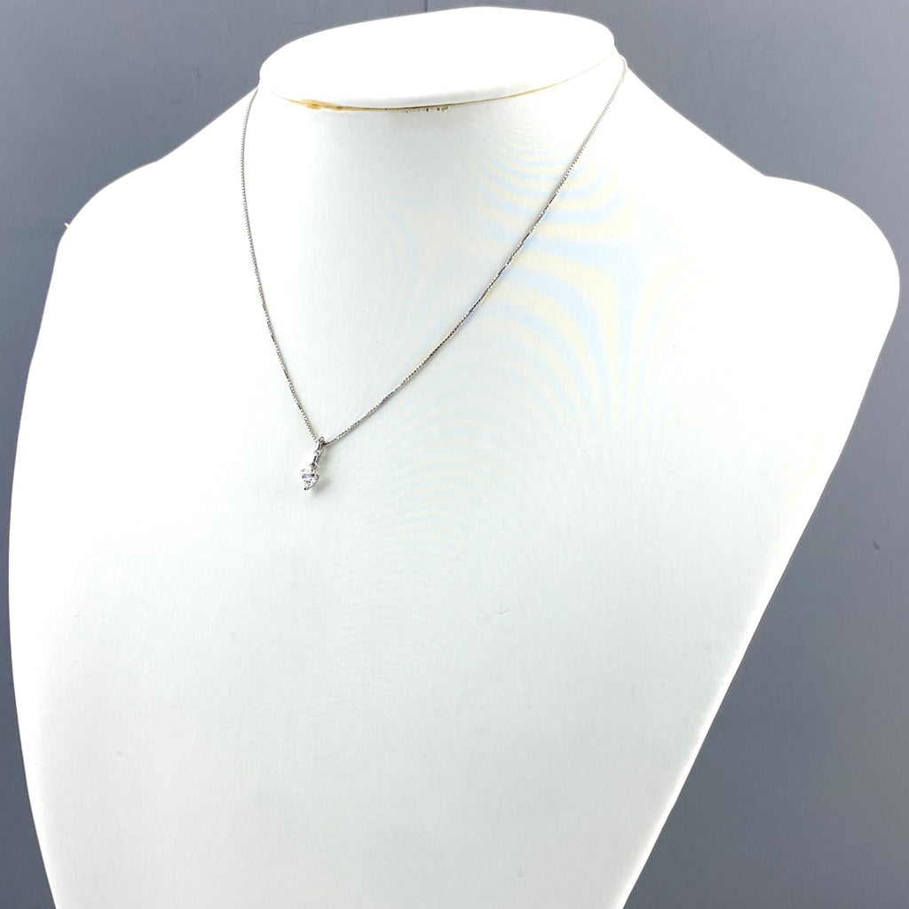 メレダイヤ デザインネックレス WG ホワイトゴールド ペンダント ネックレス K18 WG ダイヤモンド レディース 【中古】nbjwl