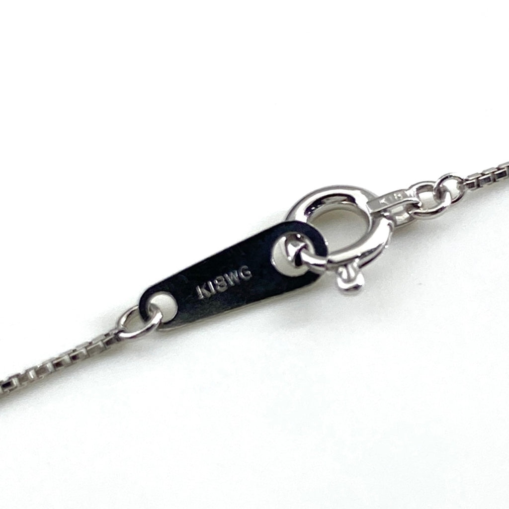 メレダイヤ デザインネックレス WG ホワイトゴールド ペンダント ネックレス K18 WG ダイヤモンド レディース 【中古】nbjwl