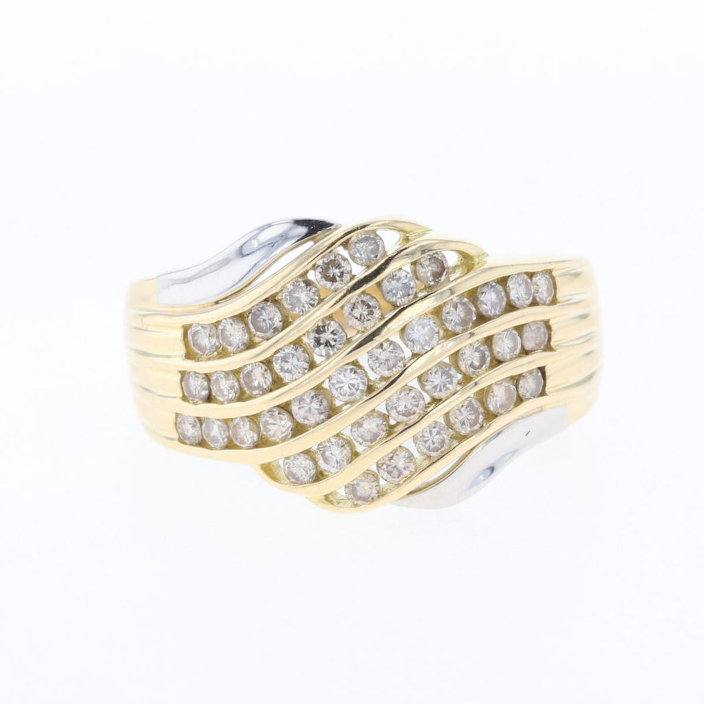 K18 YG PT900 ダイヤモンド リング 24.5号 1.10CT メンズ 中古 nbjwl