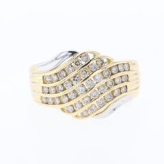 K18 YG PT900 ダイヤモンド リング 24.5号 1.10CT メンズ 中古 nbjwl