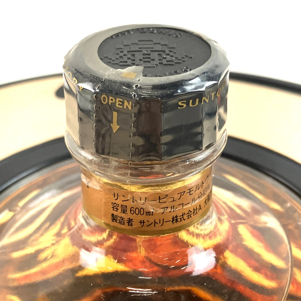 【東京都内限定お届け】サントリー SUNTORY ピュアモルト 木桶仕込 1982年 鼓型ボトル 600ml 国産ウイスキー 【古酒】