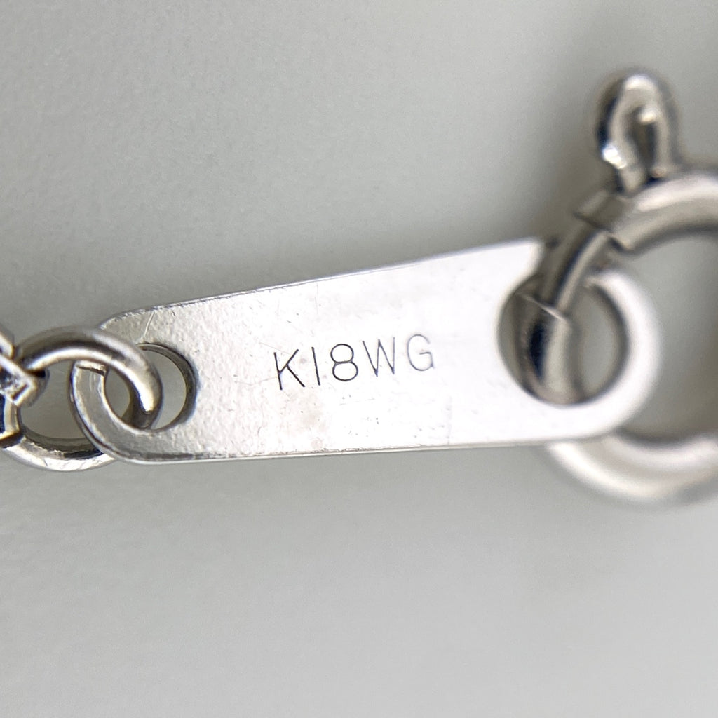 メレダイヤ デザインネックレス WG ホワイトゴールド ペンダント ネックレス K18 WG ダイヤモンド レディース 【中古】nbjwl