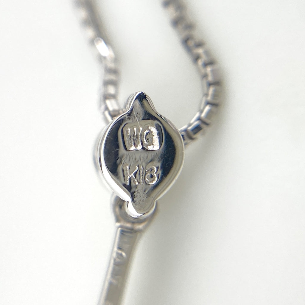 メレダイヤ デザインネックレス WG ホワイトゴールド ペンダント ネックレス K18 WG ダイヤモンド レディース 【中古】nbjwl
