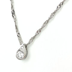 ダイヤモンド デザインネックレス プラチナ ペンダント メレダイヤ ネックレス Pt900 Pt850 ダイヤモンド レディース 【中古】nbjwl