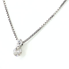 ダイヤモンド デザインネックレス プラチナ ペンダント メレダイヤ ネックレス Pt900 Pt850 ダイヤモンド レディース 【中古】nbjwl