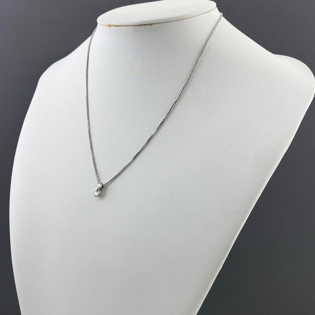ダイヤモンド デザインネックレス プラチナ ペンダント メレダイヤ ネックレス Pt900 Pt850 ダイヤモンド レディース 【中古】nbjwl