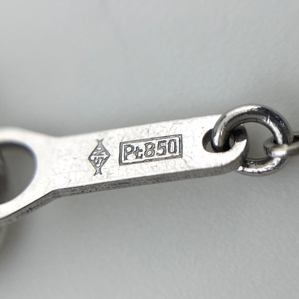 ダイヤモンド デザインネックレス プラチナ ペンダント メレダイヤ ネックレス Pt900 Pt850 ダイヤモンド レディース 【中古】nbjwl