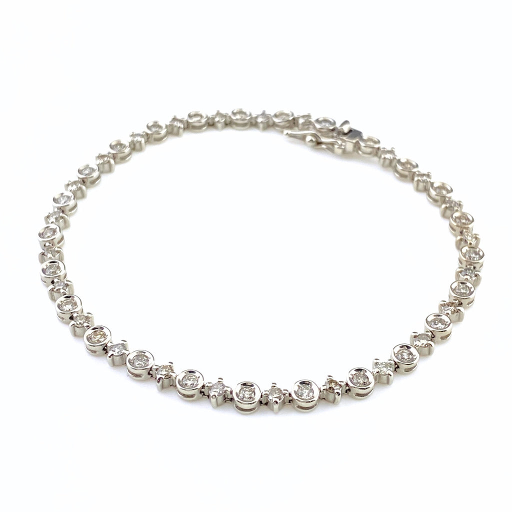 メレダイヤ ブレスレット WG ホワイトゴールド 腕輪 ブレスレット K18 WG ダイヤモンド レディース 【中古】nbjwl