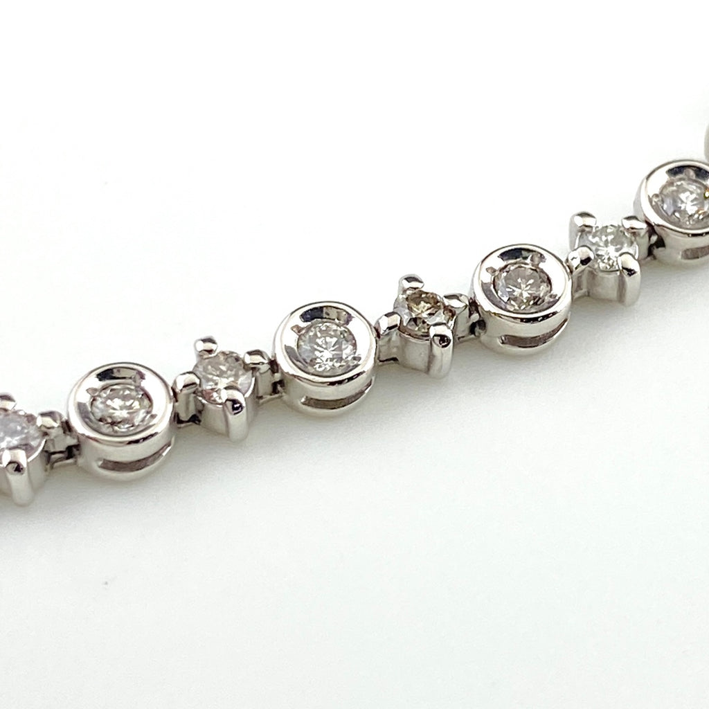 メレダイヤ ブレスレット WG ホワイトゴールド 腕輪 ブレスレット K18 WG ダイヤモンド レディース 【中古】nbjwl