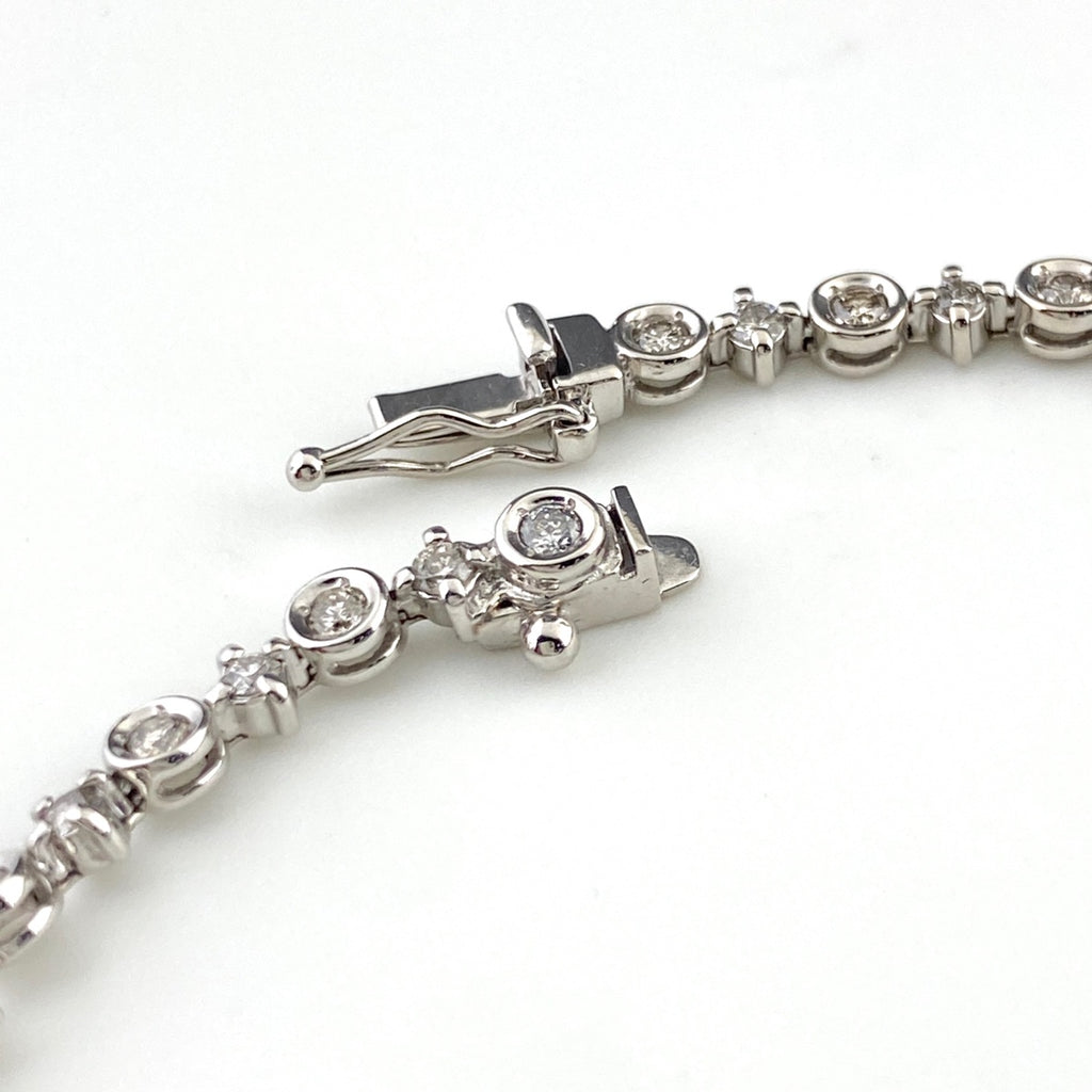 メレダイヤ ブレスレット WG ホワイトゴールド 腕輪 ブレスレット K18 WG ダイヤモンド レディース 【中古】nbjwl