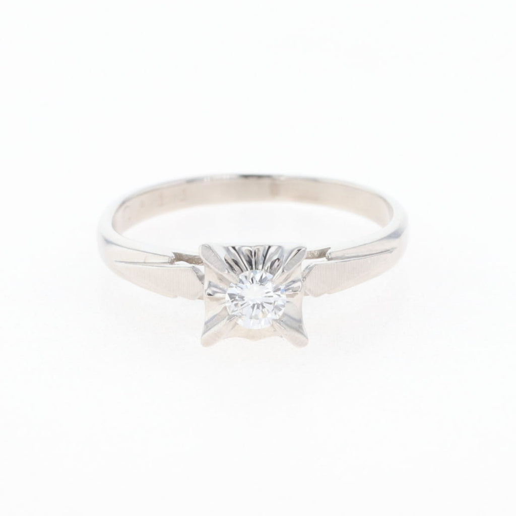 PT850 ダイヤモンド リング プラチナ 6.5号 0.11CT レディース 中古 nbjwl