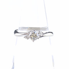 ダイヤモンド デザインリング プラチナ 指輪 メレダイヤ リング 11号 Pt900 ダイヤモンド レディース 【中古】nbjwl