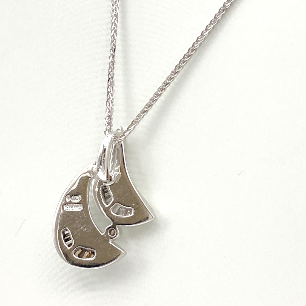 メレダイヤ デザインネックレス WG ホワイトゴールド ペンダント ネックレス 750 K18 WG レディース 【中古】nbjwl