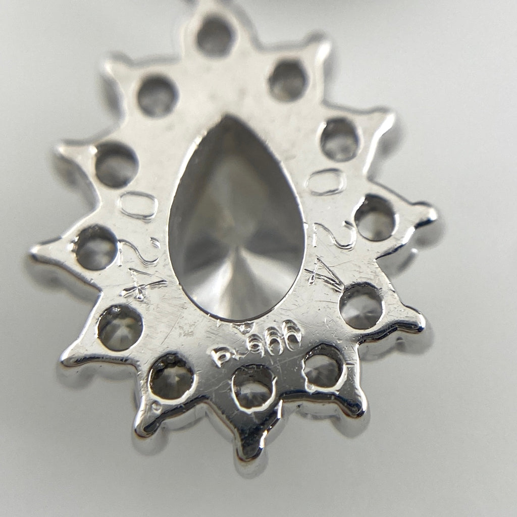 ダイヤモンド デザインネックレス プラチナ ペンダント メレダイヤ ネックレス Pt900 Pt850 ダイヤモンド レディース 【中古】nbjwl