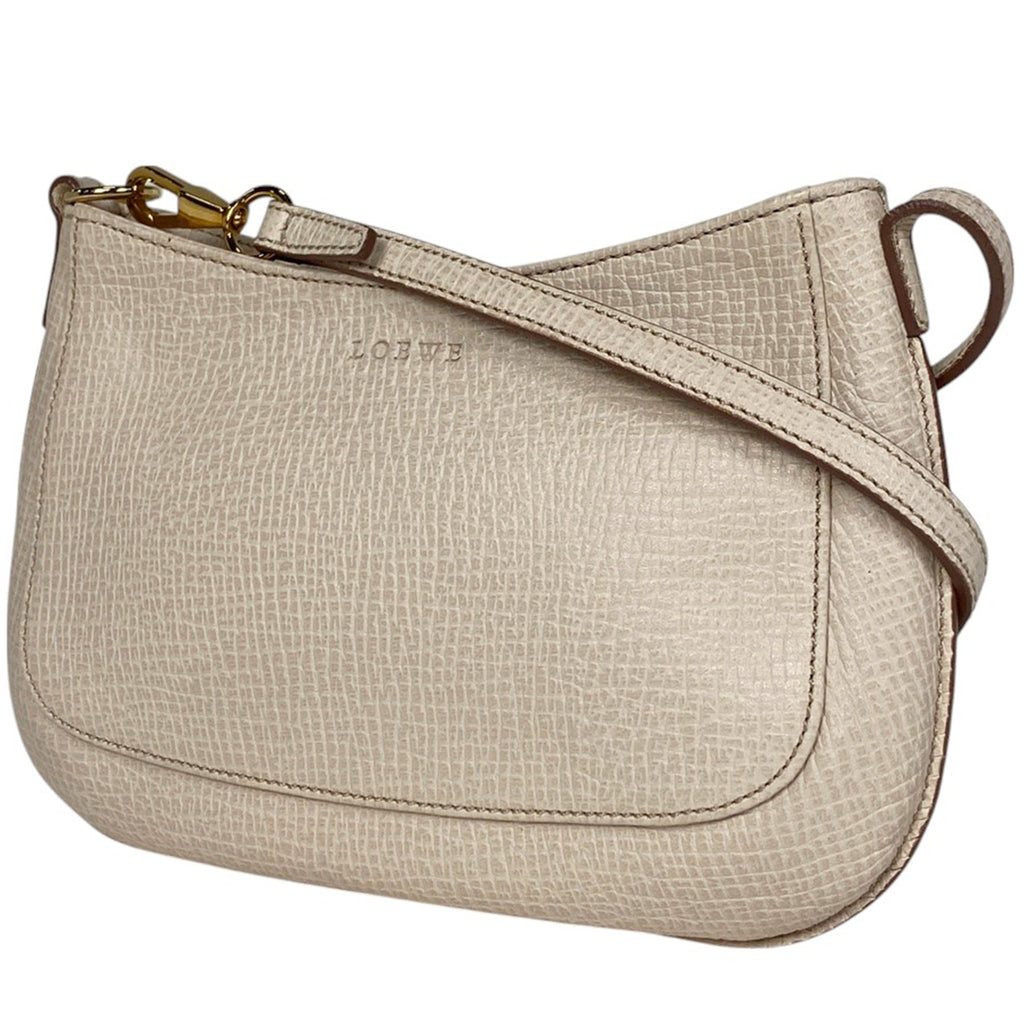 ロエベ ロゴ ハンドバッグ ミニバッグ ハンドバッグ レザー アイボリー レディース 【中古】brbag