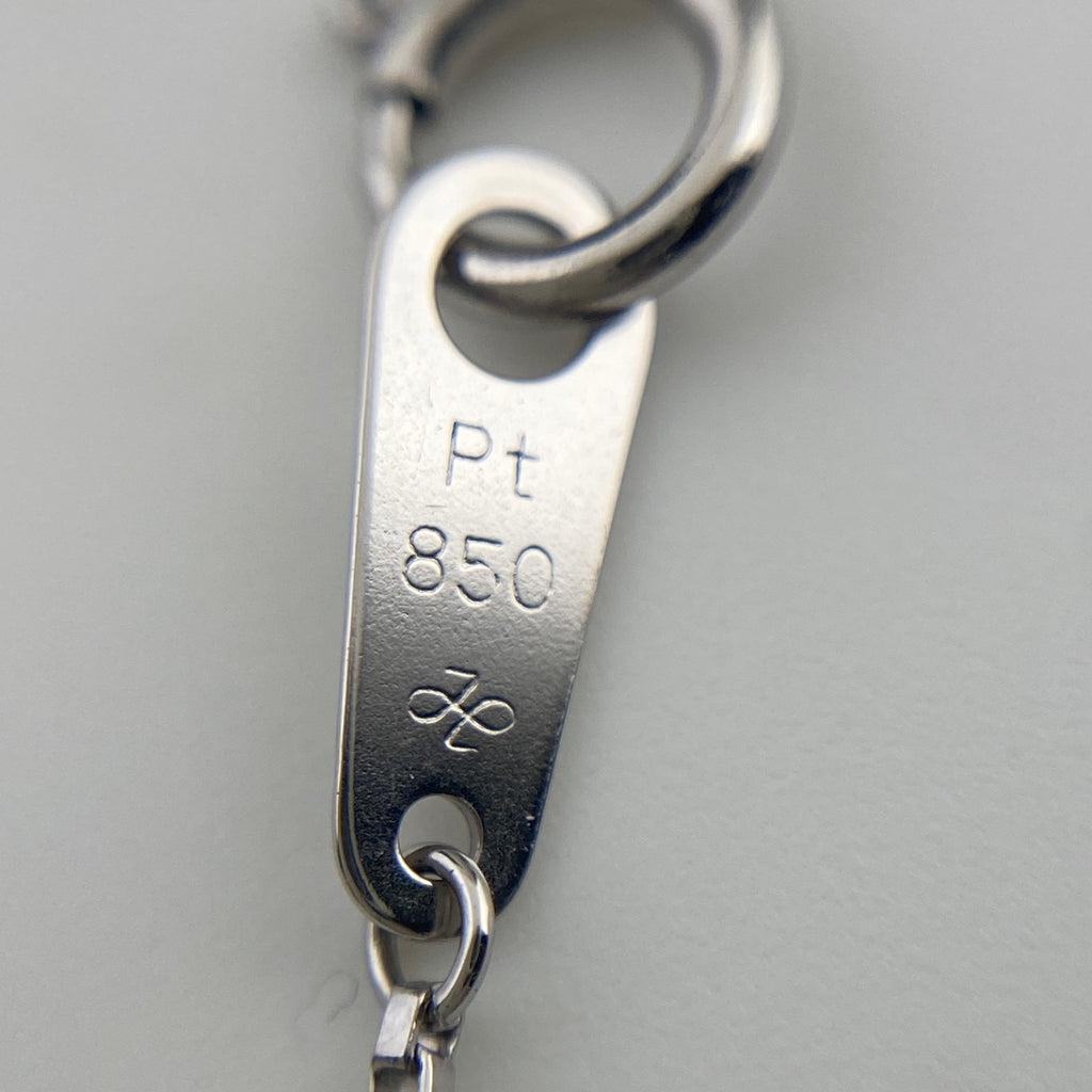 サファイア デザインネックレス プラチナ ペンダント メレダイヤ ネックレス Pt850 サファイア ダイヤモンド レディース 【中古】nbjwl