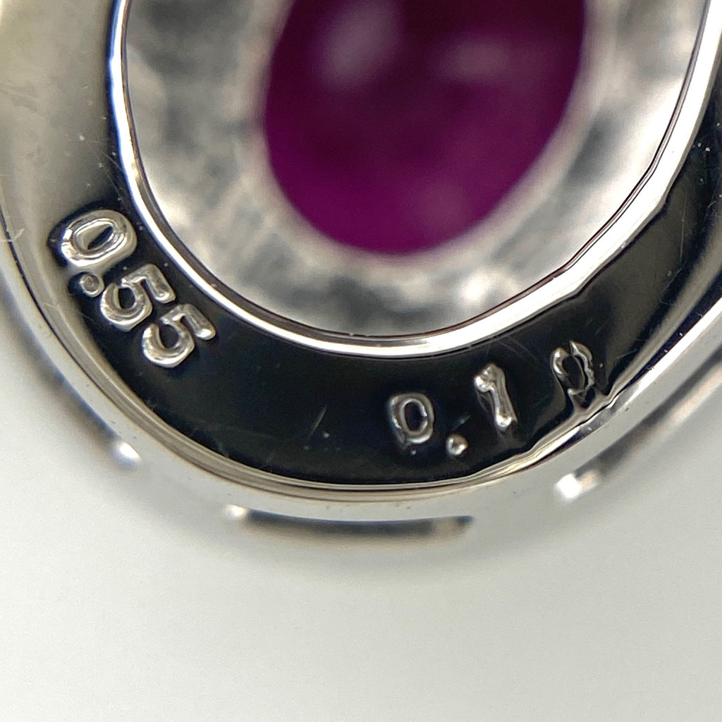 ルビー デザインペンダントトップ プラチナ メレダイヤ ペンダントトップ Pt900 ルビー ダイヤモンド レディース 【中古】nbjwl