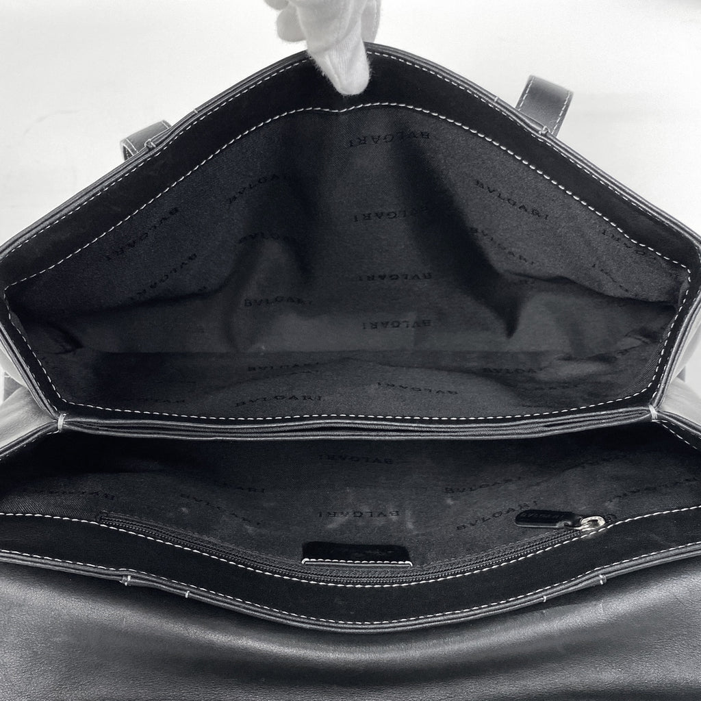 ブルガリ ロゴ ショルダーバッグ 肩掛け ハンドバッグ ショルダーバッグ レザー ブラック レディース 【中古】brbag