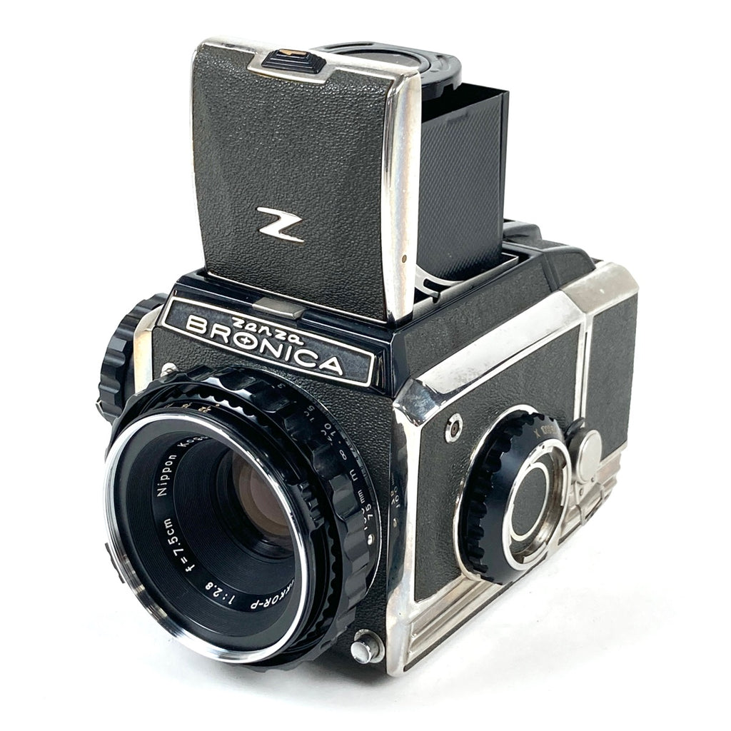 ゼンザブロニカ Zenza Bronica S2 後期 + NIKKOR-P 75mm F2.8 中判カメラ 【中古】cambb