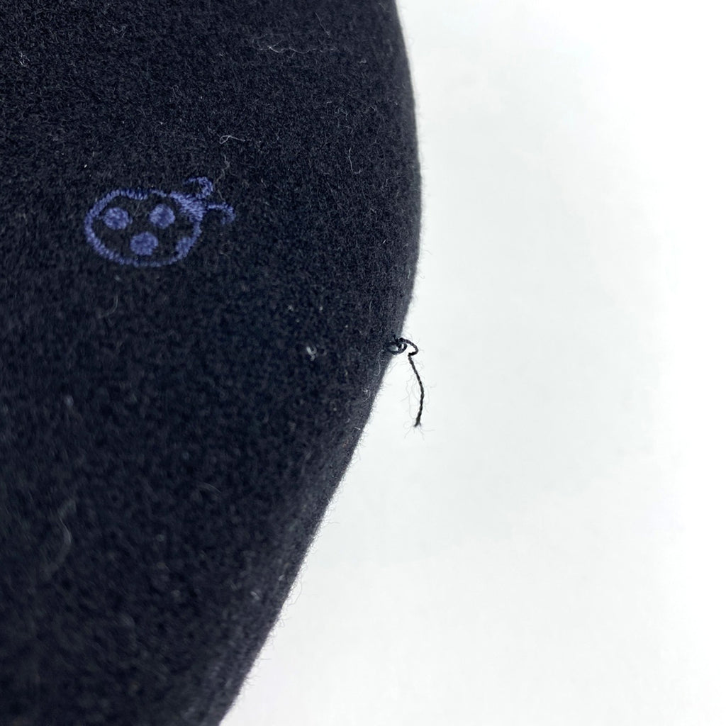 エルメス サントノーレ チャーム ベレー帽 刺繍 帽子 ベレー帽 ブラック レディース 【中古】brapp