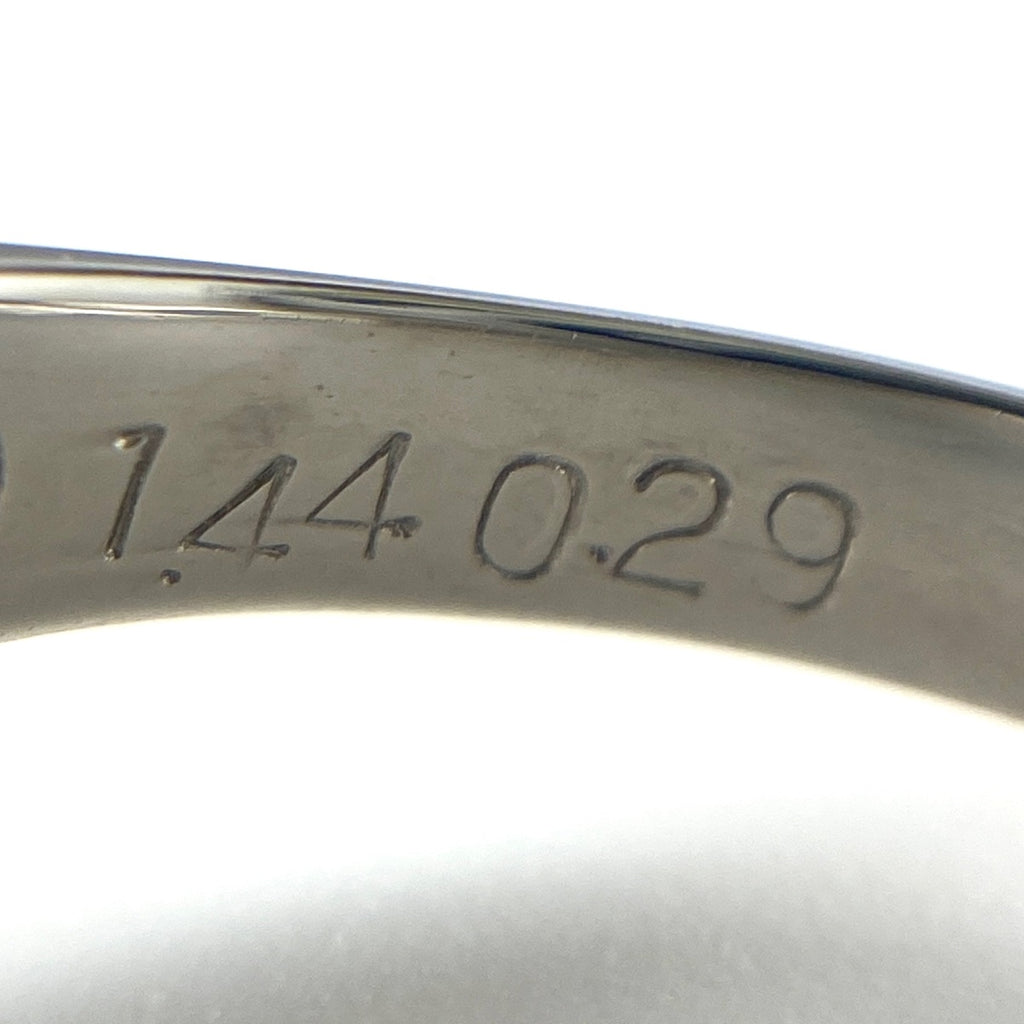 アクアマリン デザインリング プラチナ 指輪 メレダイヤ リング 11.5号 Pt900 アクアマリン ダイヤモンド レディース 【中古】 nbjwl