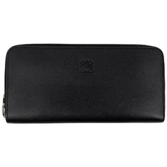 ロエベ アナグラム ラウンドファスナー 長財布 札入れ 小銭入れ 長財布 レザー ブラック レディース 【中古】 brbag