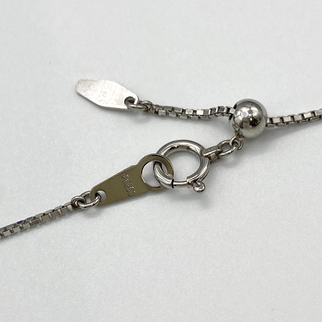サファイア デザインネックレス プラチナ ペンダント メレダイヤ ネックレス Pt900 Pt850 サファイア レディース 【中古】 
 ラッピング可