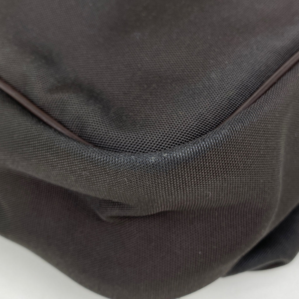 グッチ ロゴ ビジネスバッグ ブリーフケース ハンドバッグ ナイロン ブラウン 146308 メンズ 【中古】 brbag