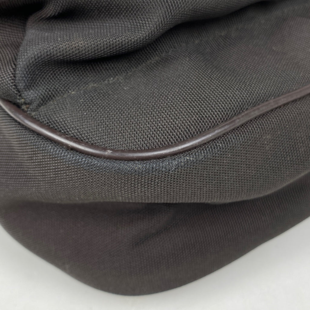 グッチ ロゴ ビジネスバッグ ブリーフケース ハンドバッグ ナイロン ブラウン 146308 メンズ 【中古】 brbag