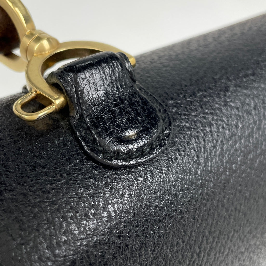 グッチ バンブー ハンドバッグ 竹 手提げ ハンドバッグ レザー ブラック 0002113 レディース 【中古】 brbag