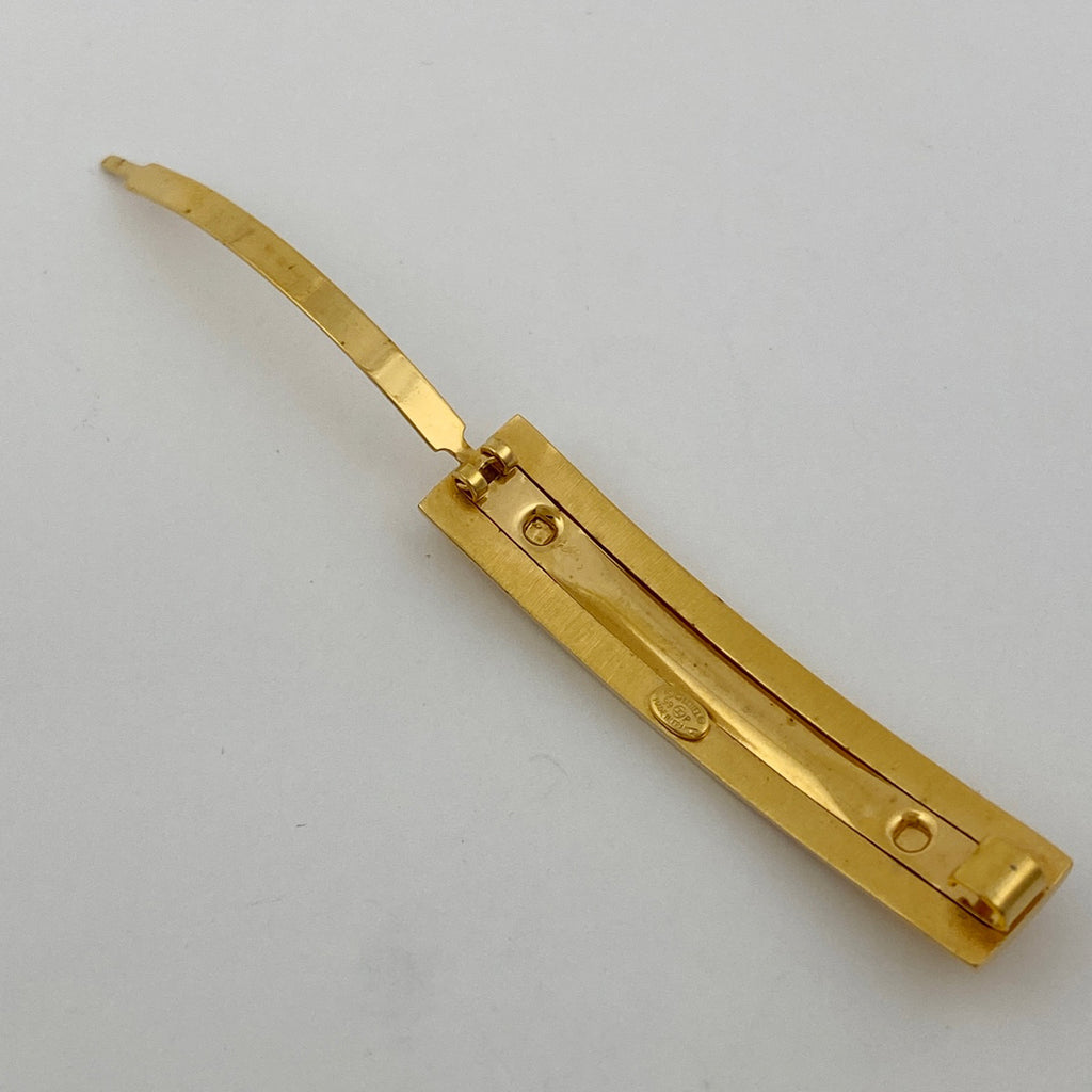 シャネル ロゴ バレッタ ヘアアクセサリー 髪留め 髪飾り バレッタ GP ゴールド レディース 【中古】 
 ラッピング可