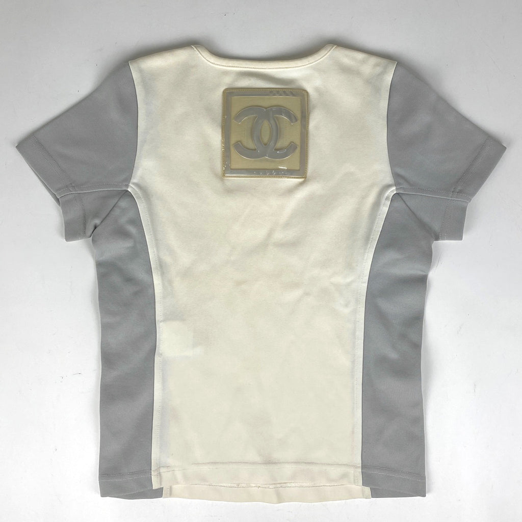 【最終値引き】 シャネル ココマーク 半袖Tシャツ スポーツライン 01P トップス 半袖Ｔシャツ ナイロン ホワイト レディース 【中古】
