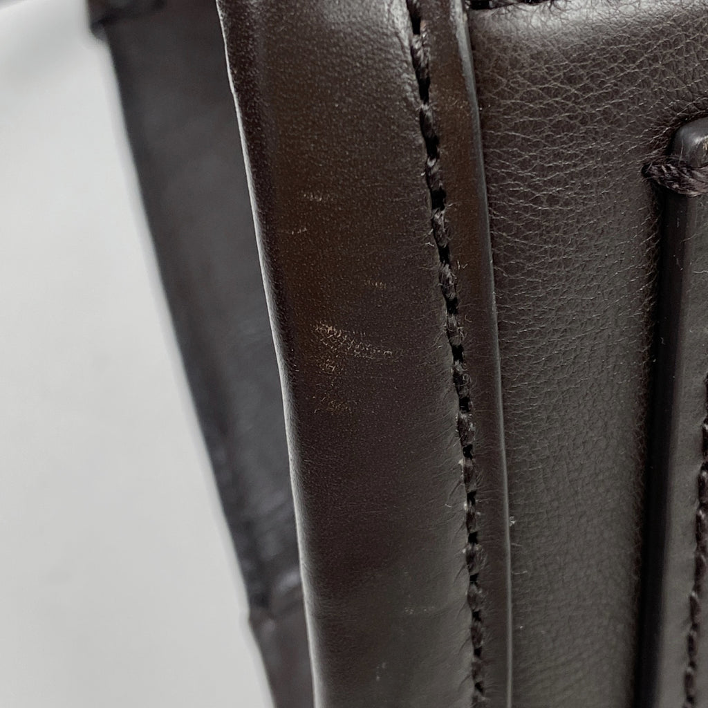 バリー ロゴ ショルダーバッグ メッセンジャーバッグ ショルダーバッグ レザー ダークブラウン メンズ 【中古】 brbag
