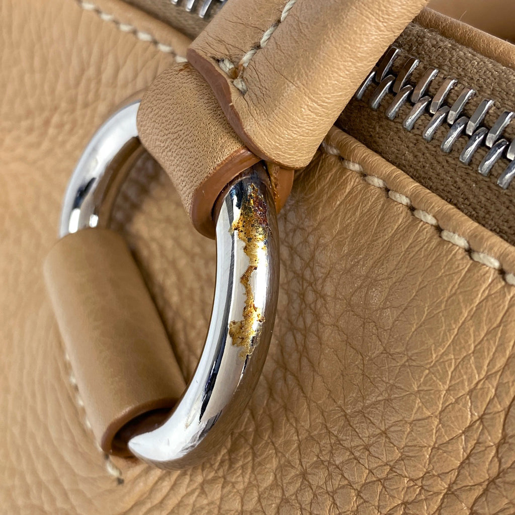 プラダ ロゴ トートバッグ 2WAY ハンドバッグ ショルダーバッグ ヴィッテロダイノ トートバッグ レザー ベージュ レディース 【中古】 brbag
