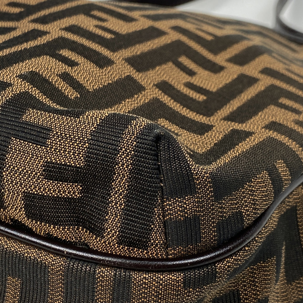フェンディ ズッカ柄 ハンドバッグ トートバッグ ハンドバッグ キャンバス ブラウン 8BH156 レディース 【中古】 brbag