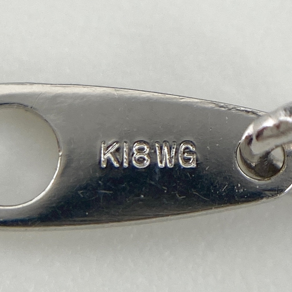 フラワーモチーフ デザインネックレス WG ホワイトゴールド ペンダント 花 ネックレス K18 WG ダイヤモンド レディース 【中古】nbjwl