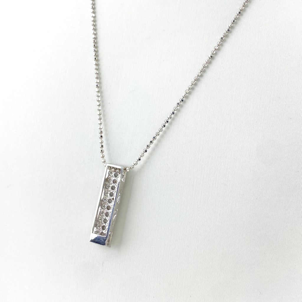メレダイヤ デザインネックレス WG ホワイトゴールド ペンダント ネックレス K18 WG ダイヤモンド レディース 【中古】nbjwl