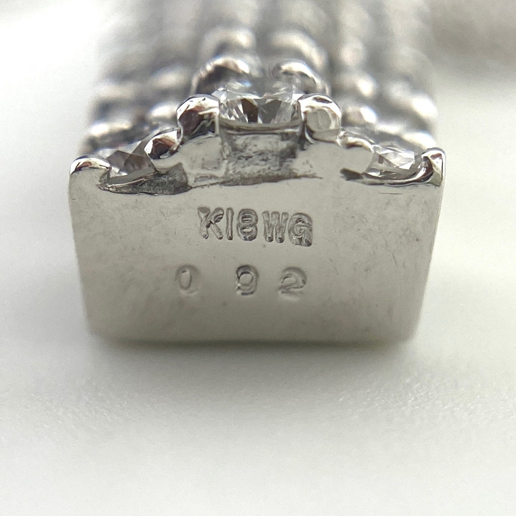 メレダイヤ デザインネックレス WG ホワイトゴールド ペンダント ネックレス K18 WG ダイヤモンド レディース 【中古】nbjwl