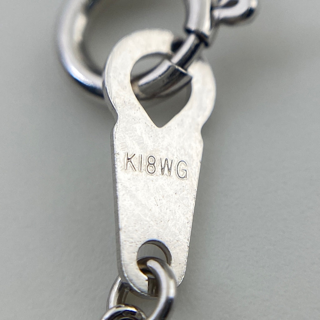 メレダイヤ デザインネックレス WG ホワイトゴールド ペンダント ネックレス K18 WG ダイヤモンド レディース 【中古】nbjwl