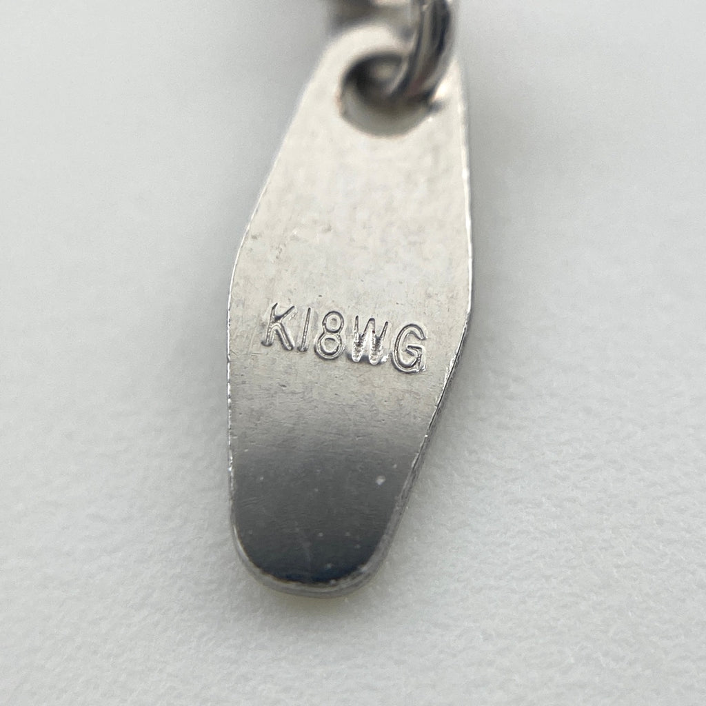 メレダイヤ デザインネックレス WG ホワイトゴールド ペンダント ネックレス K18 WG ダイヤモンド レディース 【中古】nbjwl