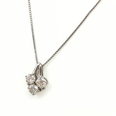 ダイヤモンド デザインネックレス プラチナ ペンダント ネックレス Pt900 Pt850 ダイヤモンド レディース 【中古】nbjwl